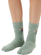 Cdeck Women’s Soft Wool Socks | Warm, Cozy & Stylish Green Floral Socks