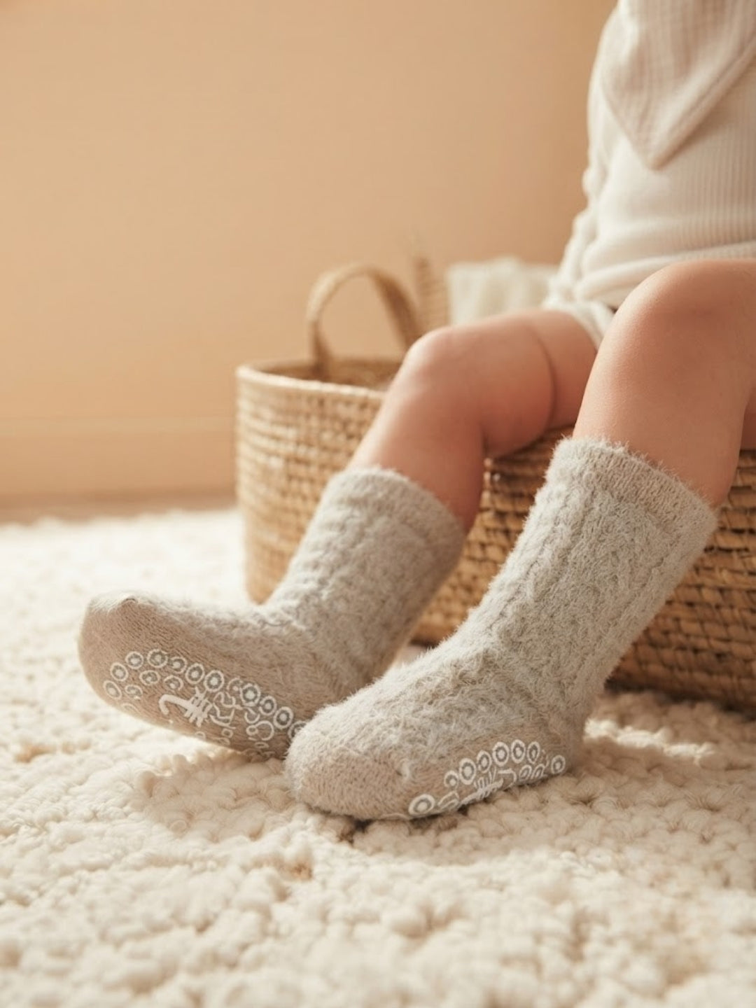 Cdeck Kids Warm Winter Socks | Soft Rabbit Hair Wool Stretchable Socks  | 0–4 Years | Pack of 3 | Multicolor
