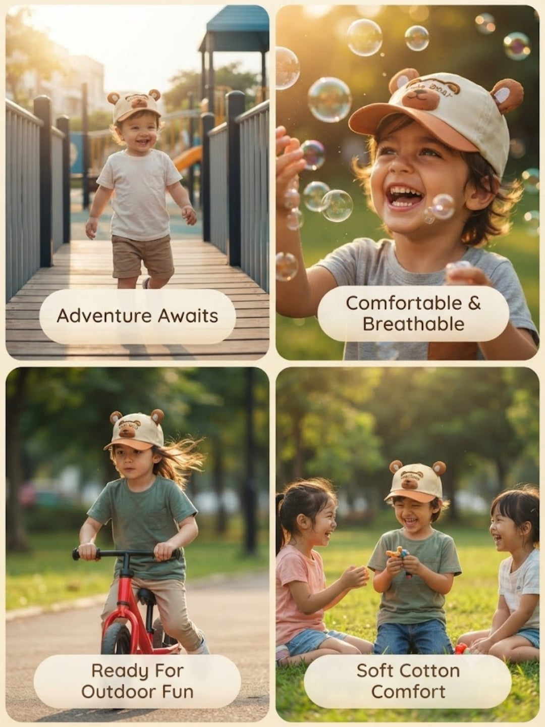 Cdeck Kids Cotton Cap for Boys & Girls
