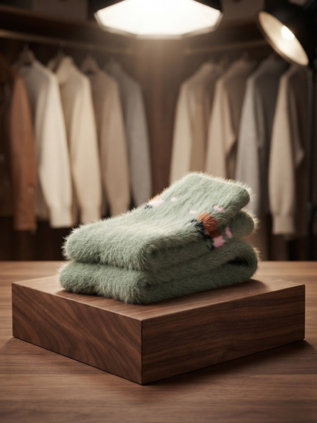 Cdeck Women’s Soft Wool Socks | Warm, Cozy & Stylish Green Floral Socks