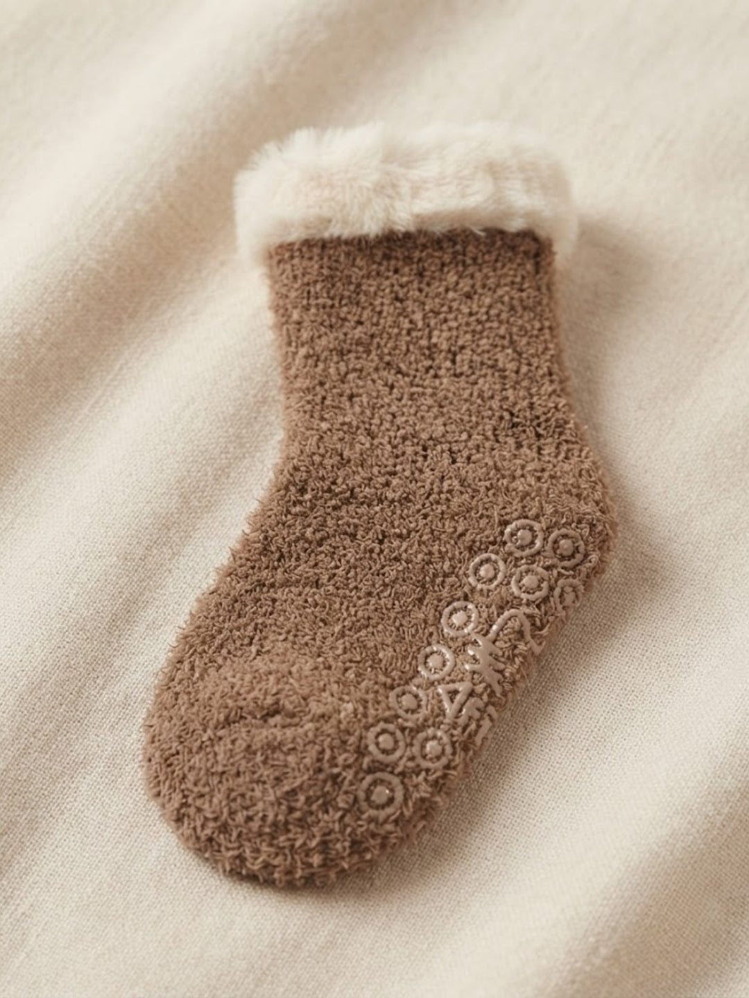 Cdeck Kids Winter Woolen Socks | Soft Fuzzy Rabbit Hair Wool Socks with Anti-Skid Sole | 0–4 Years | Pack of 3 | Brown, Blue & Green
