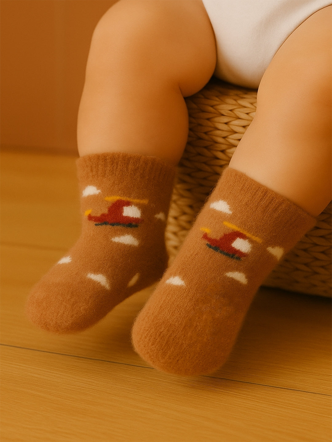Cdeck Baby Woolen Socks for Boys & Girls | Soft, Warm & Comfortable Winter Socks | 0–2 Years