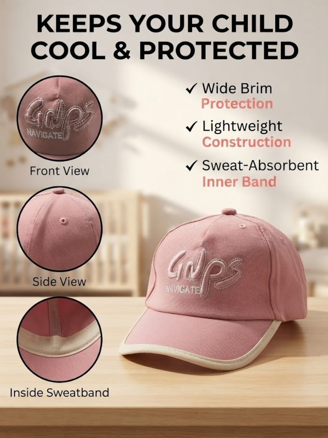 Cdeck Kids Cotton Cap for Boys & Girls