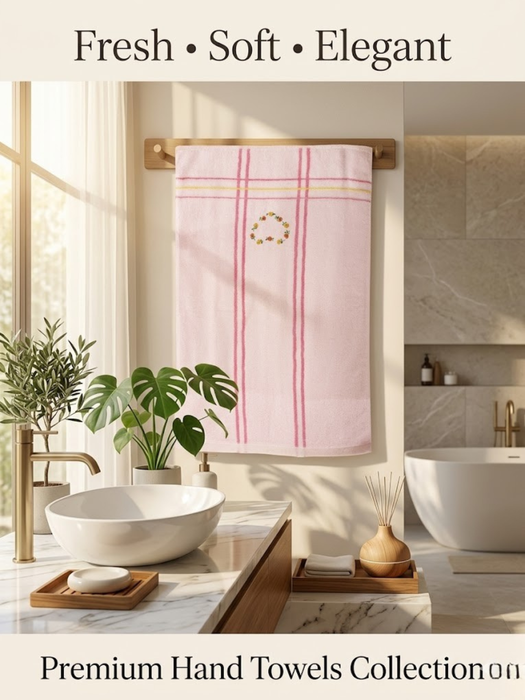 Cdeck Premium Cotton Hand Towel | Soft, Absorbent & Comfortable Everyday Use