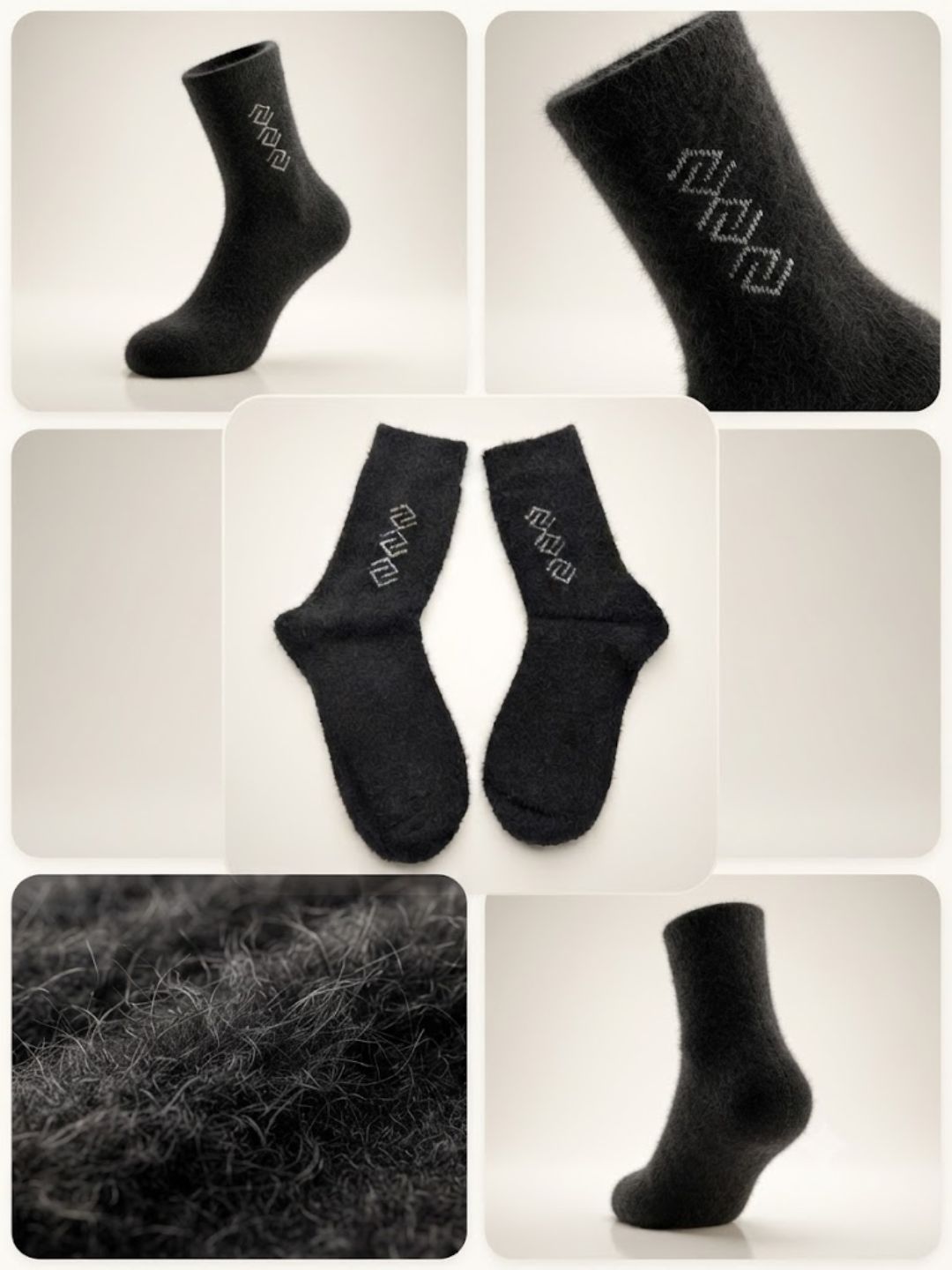 Cdeck Men’s Hair Wool Winter Socks | Soft, Warm & Comfortable | Black | Free Size