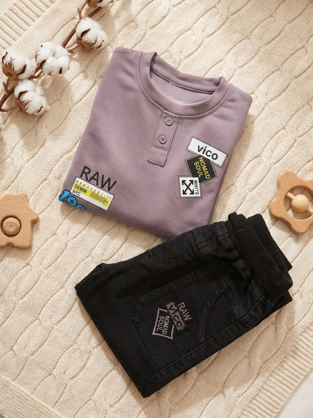 Cdeck Baby Full Sleeve T-Shirt & Pants Set | Comfortable & Stylish Baby Clothing
