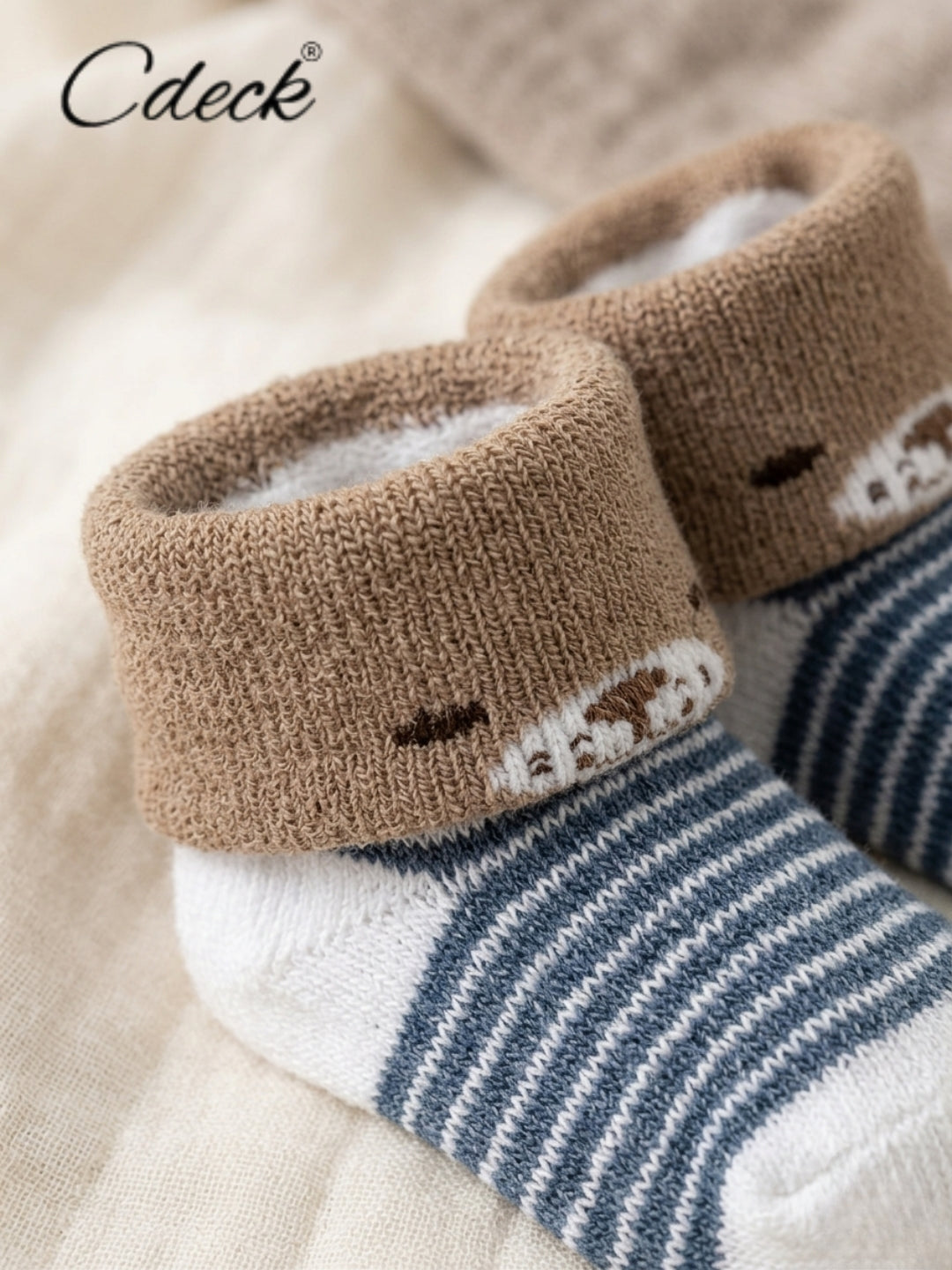 Cdeck Newborn Baby Towel Cotton Soft Stretch Socks | Soft, Comfortable & Absorbent | 0–12 Months