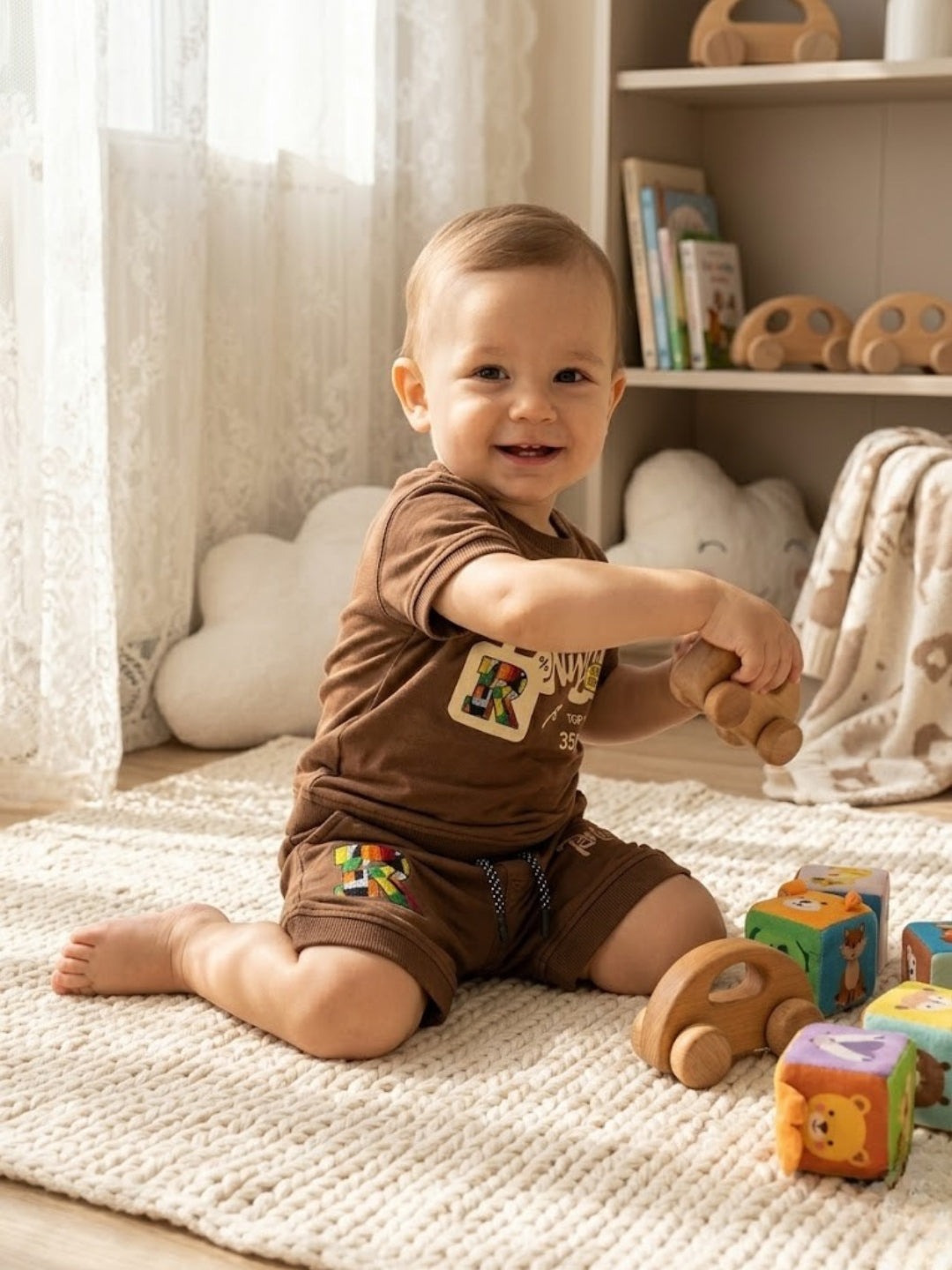 Cdeck Baby Cotton T-Shirt & Shorts Set | Half Sleeve, Soft & Comfortable Baby Wear