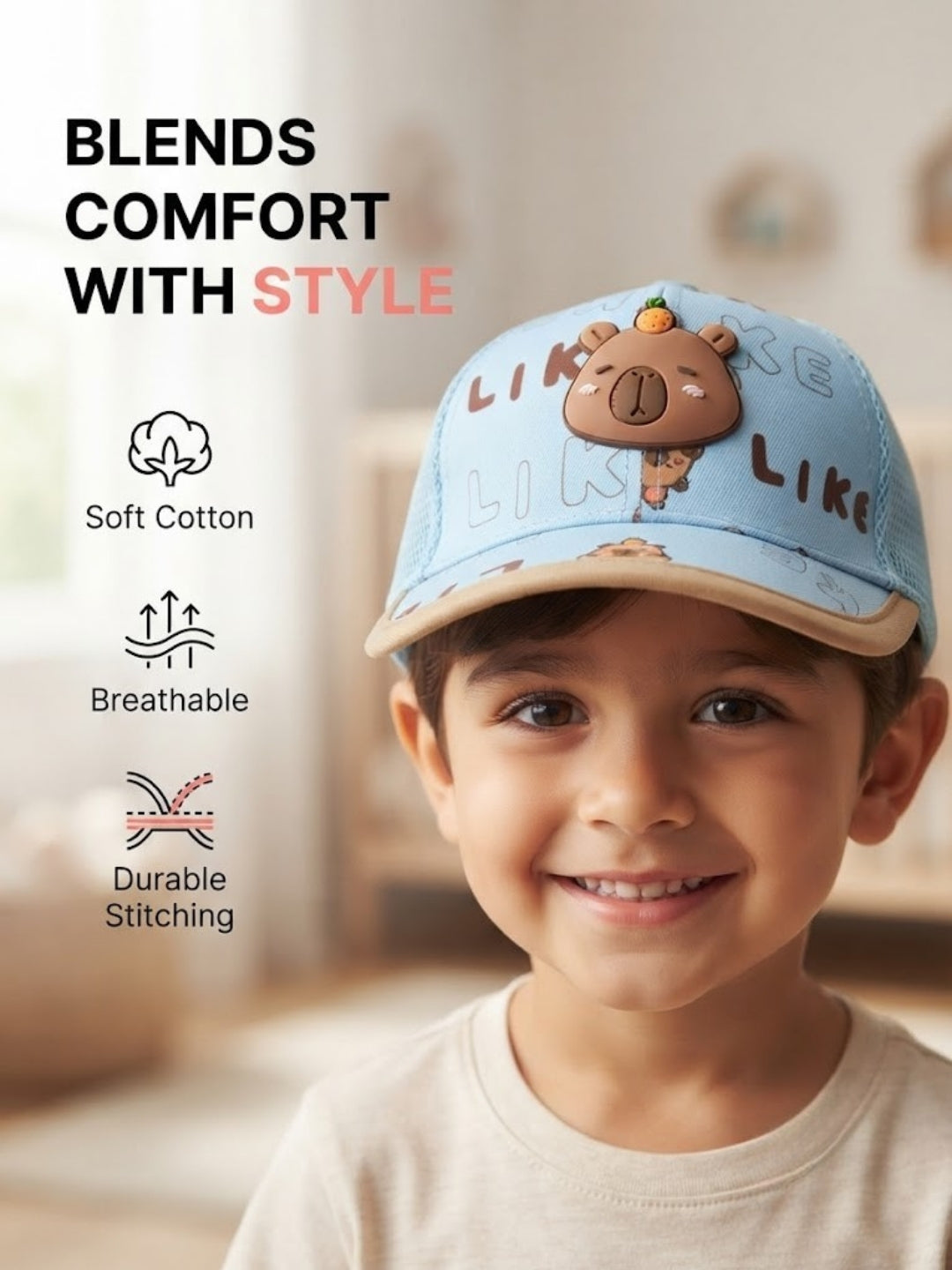 Cdeck Kids Cotton Cap for Boys & Girls