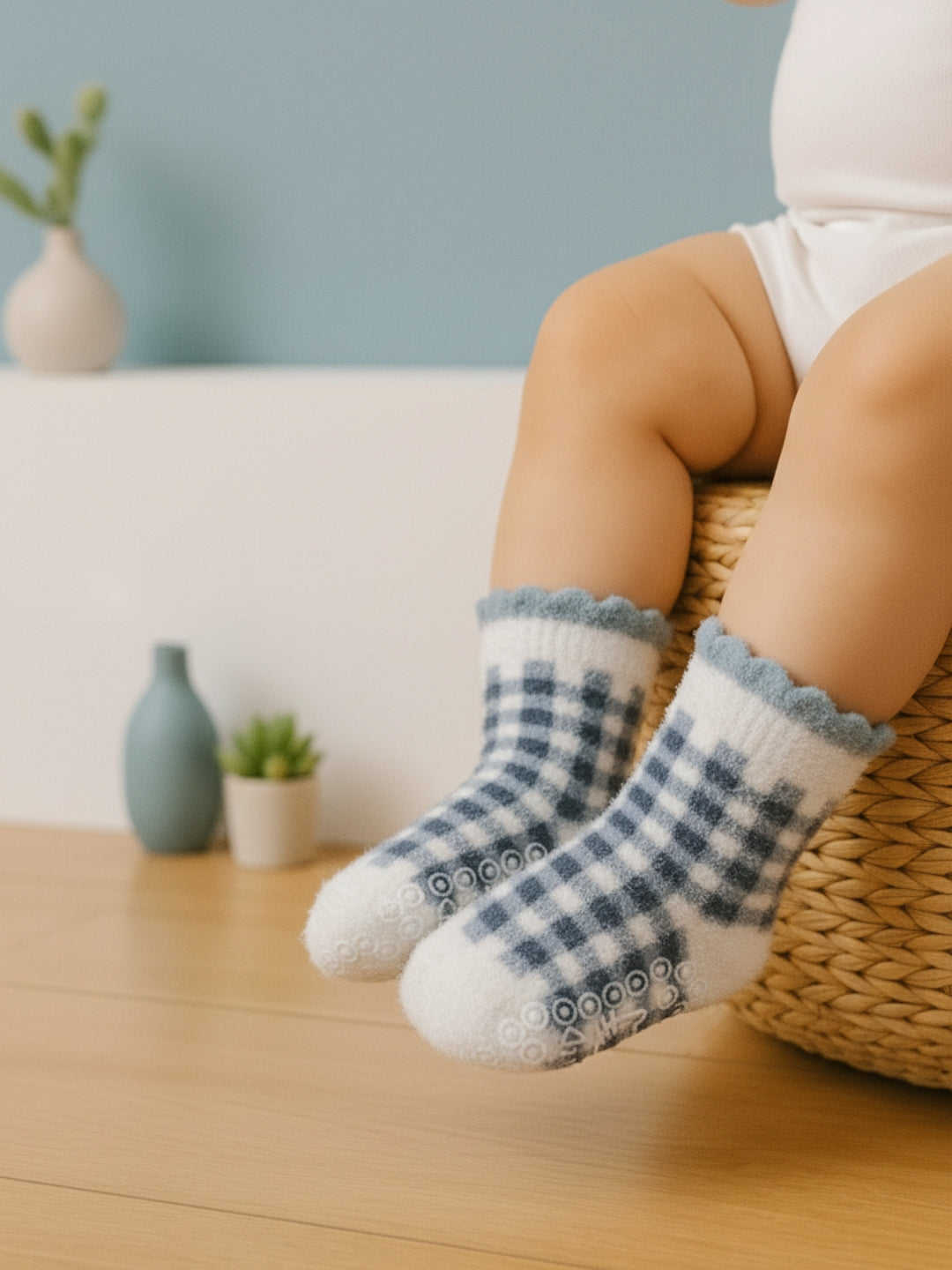 Cdeck Rabbit Wool Winter Socks for Kids | Soft, Warm & Anti-Slip | 0-4 Years