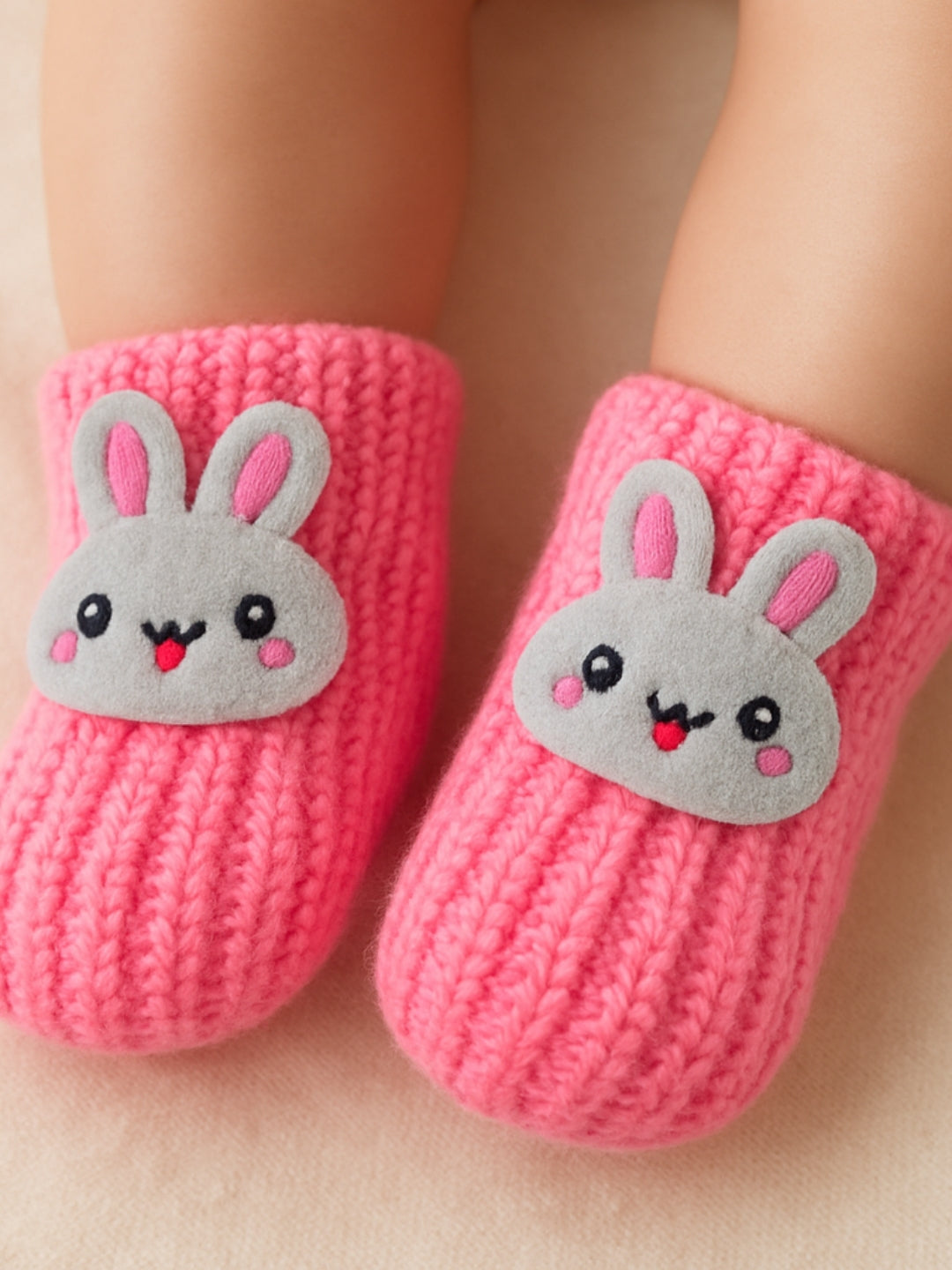 Cdeck Hand Knitted Baby Woolen Booties | Soft, Warm & Comfortable Newborn Footwear | 0–12 Months