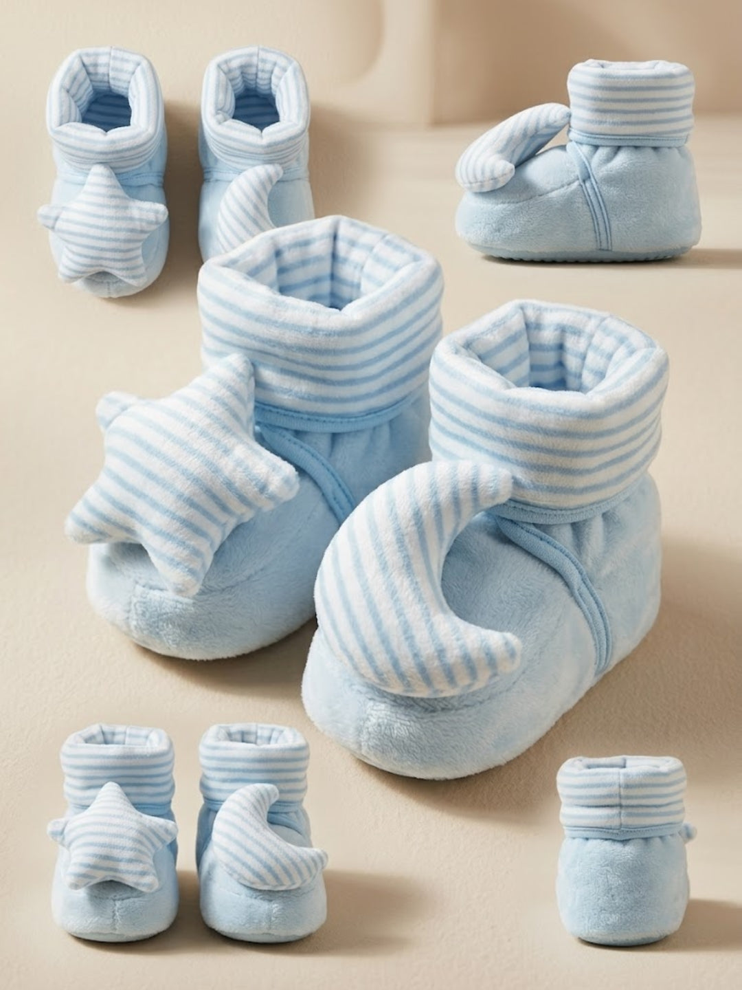 Cdeck Baby Woolen Booties for Infants | Soft, Warm & Comfortable Winter Footwear | 3–9 Months |  Blue