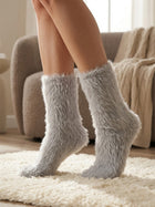 Cdeck Women’s Soft & Warm Woolen Fuzzy Socks | Cozy Thick Winter Socks for Women | Grey