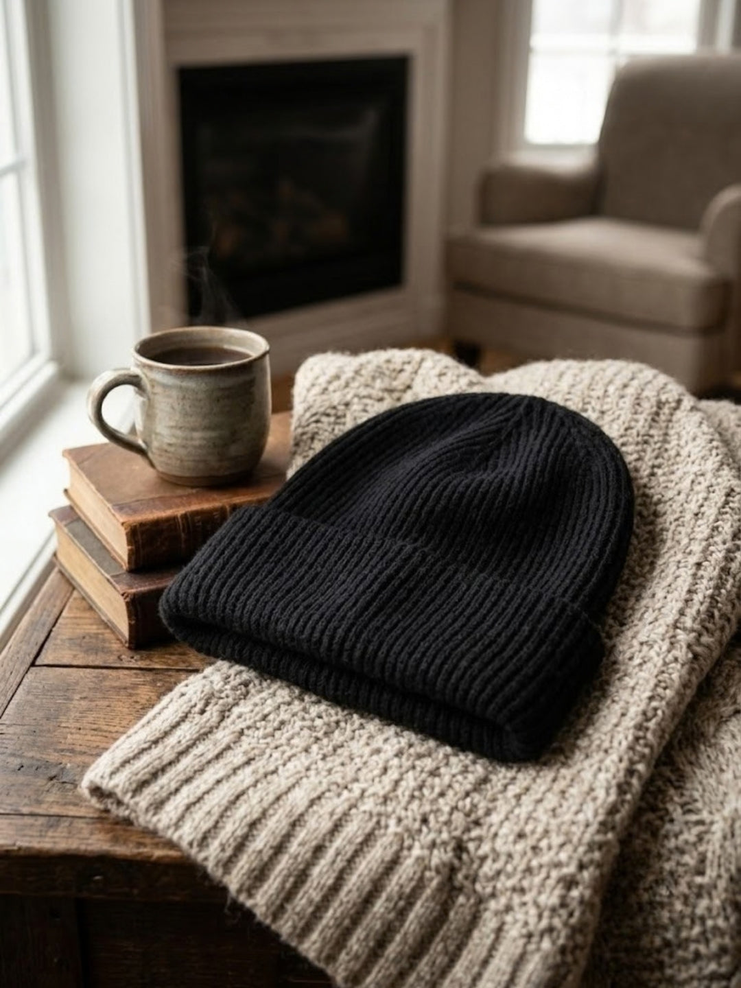 Cdeck Men’s Woolen Winter Cap | Soft, Warm & Comfortable Cap for Everyday Wear | Free Size | Black