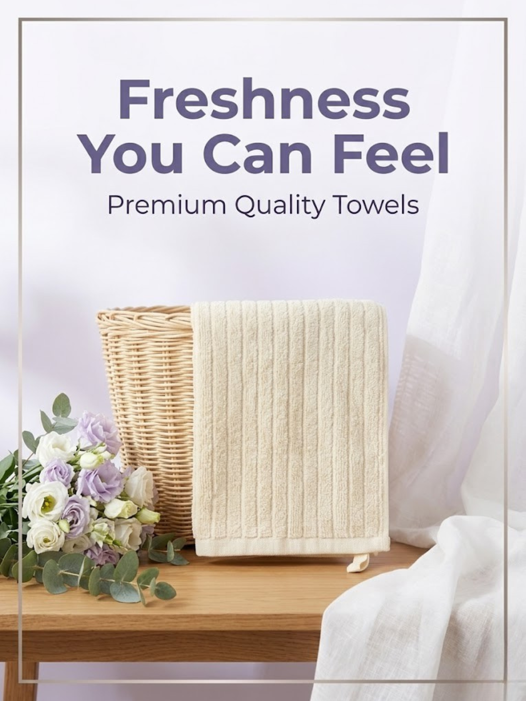 Cdeck Premium Cotton Hand Towel | Soft, Absorbent & Comfortable Everyday Use