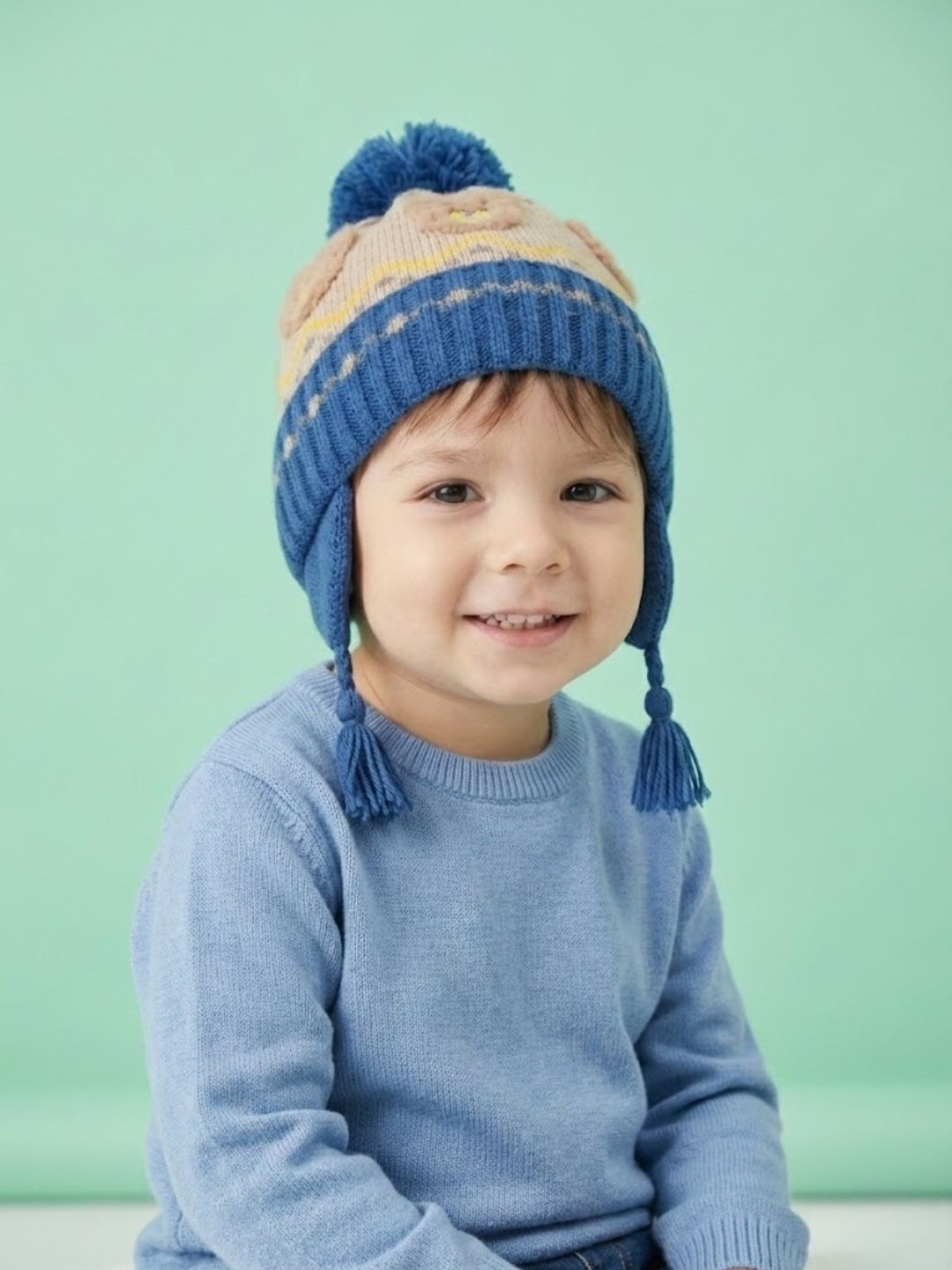 Cdeck Kids Winter Woolen Cap for Boys & Girls | Warm, Soft & Comfortable | 2–4 Years