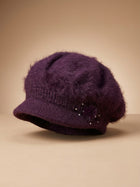 Cdeck Women Woolen Cap | Soft Knitted Winter Beanie for Women | Warm & Stylish Winter Wear | Free Size | Purple