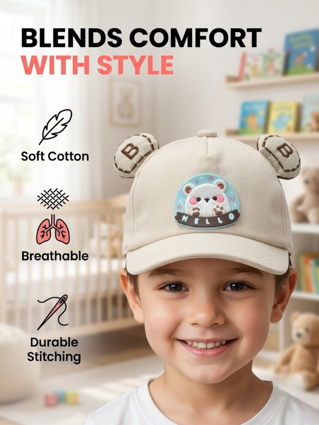 Cdeck Kids Cotton Cap for Boys & Girls