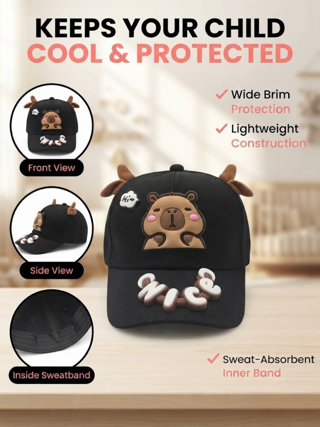 Cdeck Kids Cotton Cap for Boys & Girls