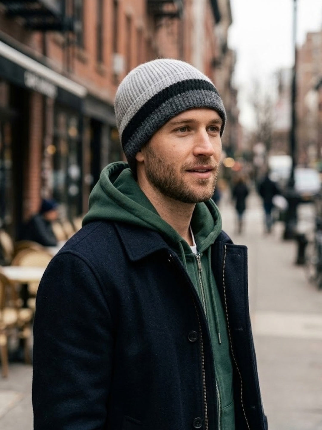Cdeck Men’s Woolen Winter Cap | Soft, Warm & Comfortable Cap for Everyday Wear | Free Size | Grey