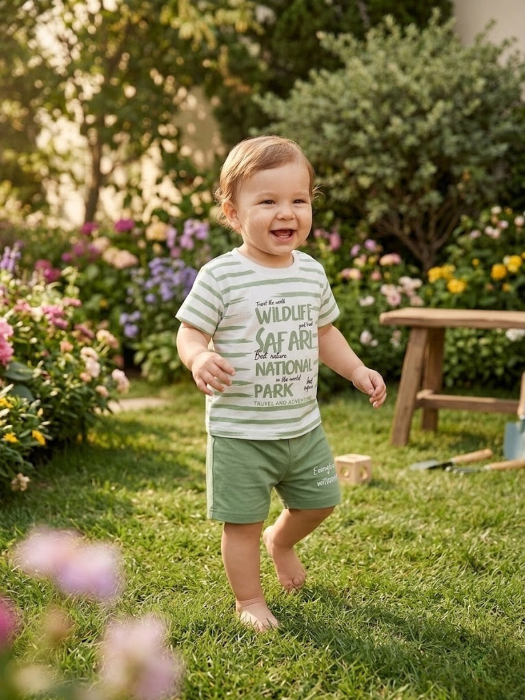 Cdeck Baby Cotton T-Shirt & Shorts Set | Half Sleeve, Soft & Comfortable Baby Wear