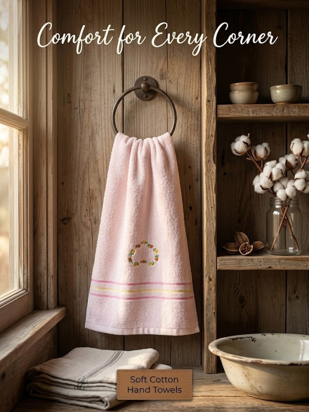 Cdeck Premium Cotton Hand Towel | Soft, Absorbent & Comfortable Everyday Use
