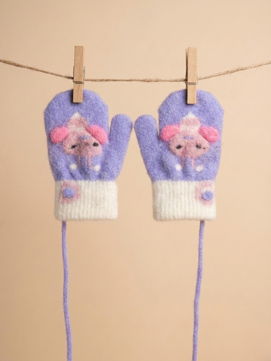 Cdeck Baby Woolen Winter Gloves for Boys & Girls | Soft, Warm & Cozy Winter Wear | 0–12 Months