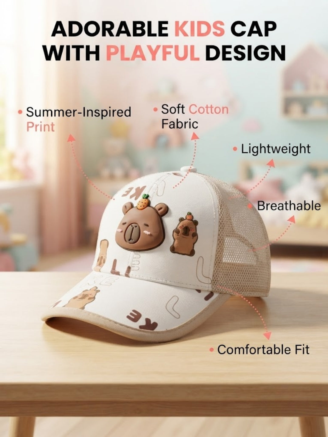 Cdeck Kids Cotton Cap for Boys & Girls