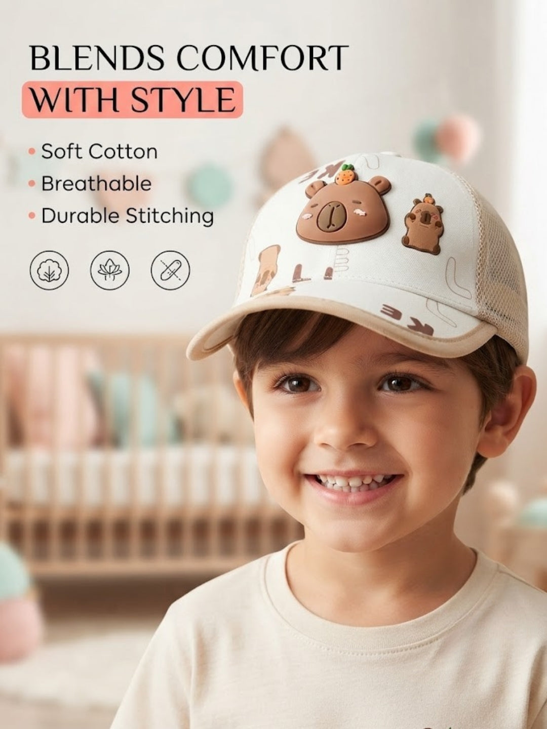 Cdeck Kids Cotton Cap for Boys & Girls