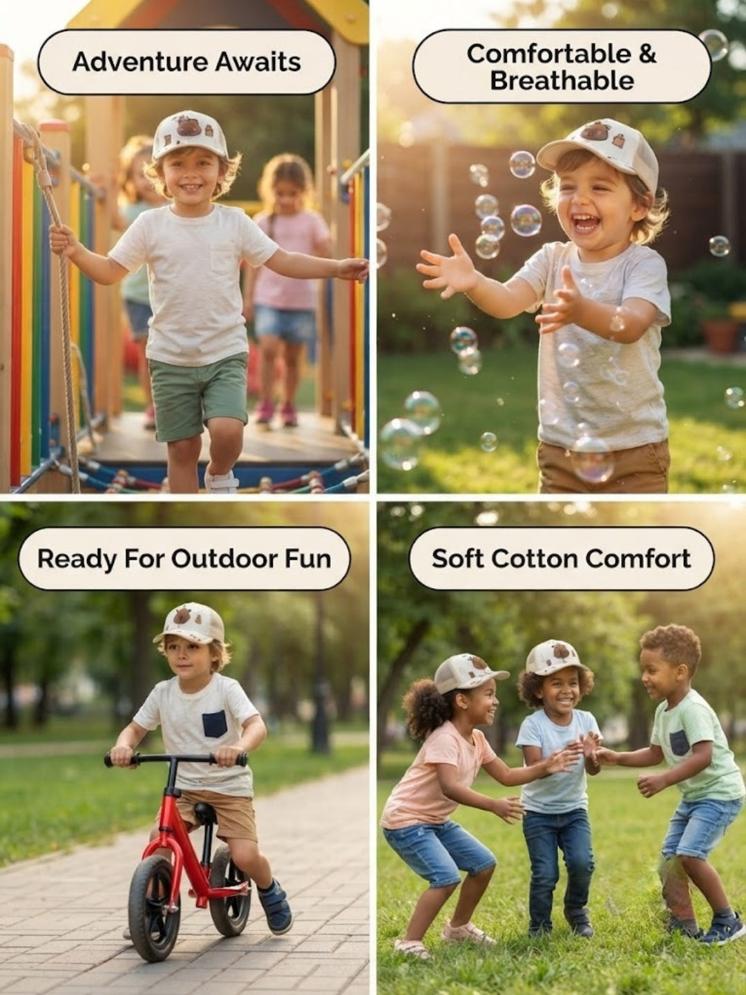 Cdeck Kids Cotton Cap for Boys & Girls