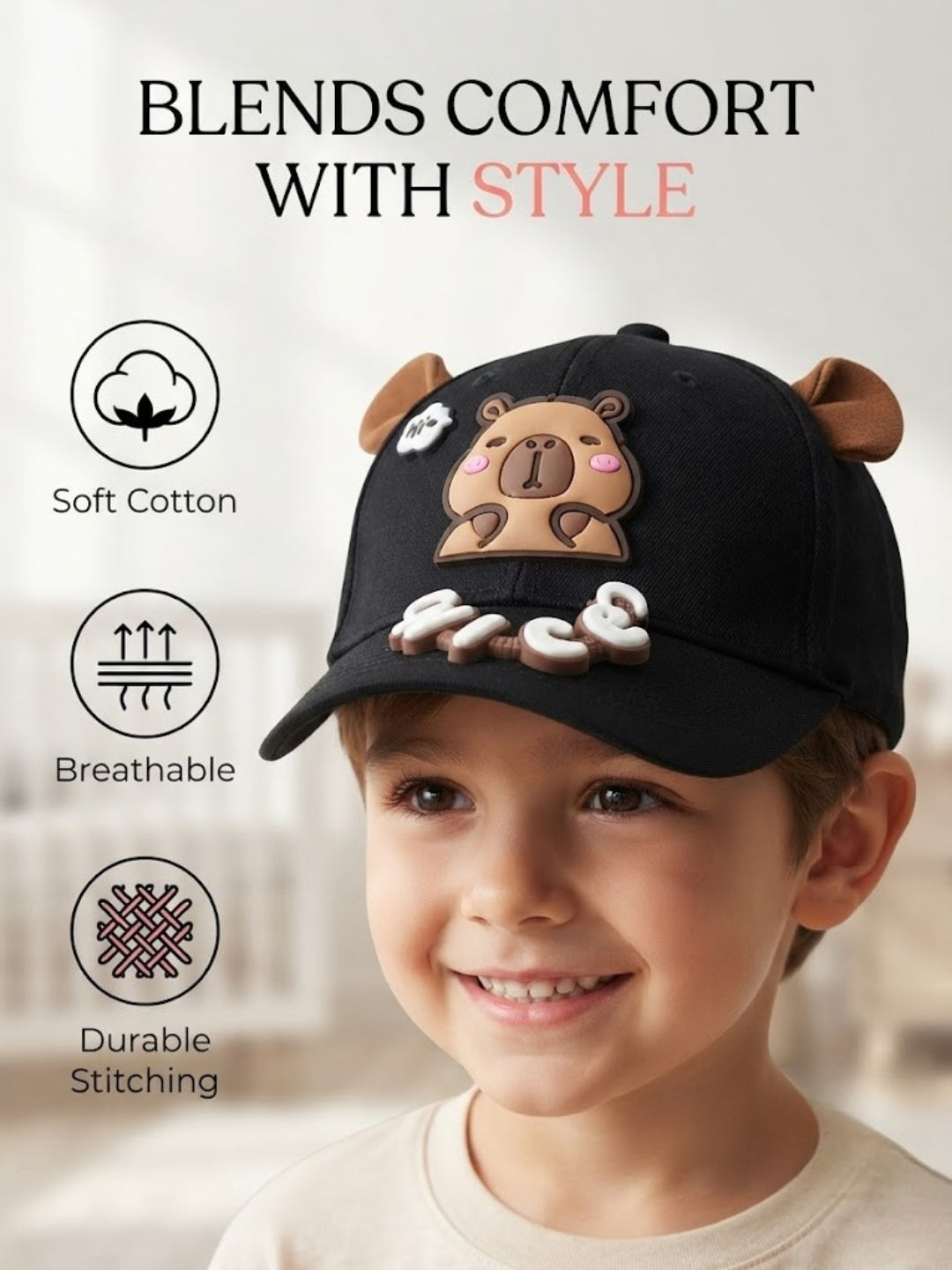 Cdeck Kids Cotton Cap for Boys & Girls