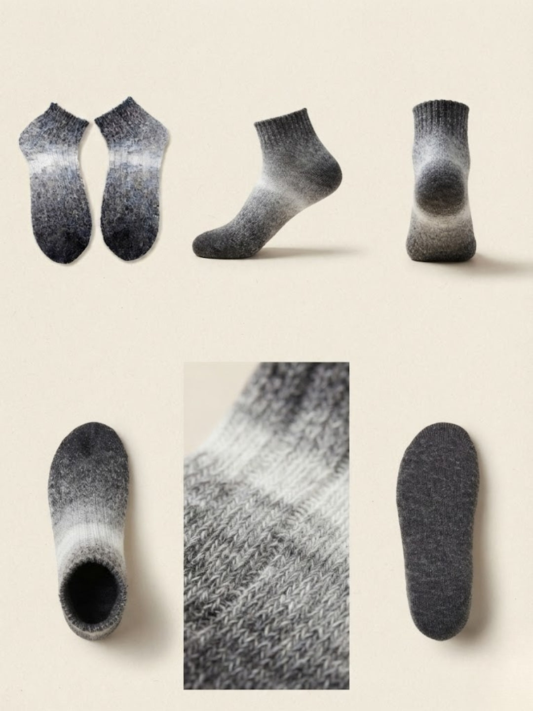 Cdeck Women's Low Cut Socks | Soft Grey Ankle Socks | Comfortable Casual Everyday Socks for Women