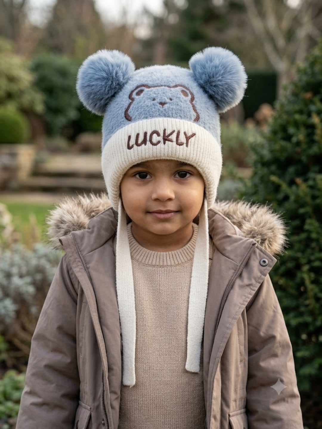 Cdeck Kids Woolen Winter Cap for Boys & Girls | Warm & Comfortable Winter Wear | 2–4 Years | Blue