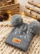 Cdeck Kids Woolen Winter Cap with Double Pom Pom Design | Soft, Warm & Comfortable | 1–3 Years