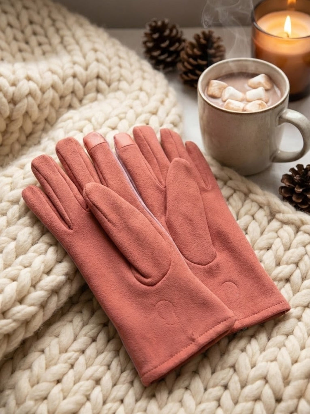 Cdeck Women Woolen Winter Gloves | Soft, Warm & Comfortable for Winter Wear
