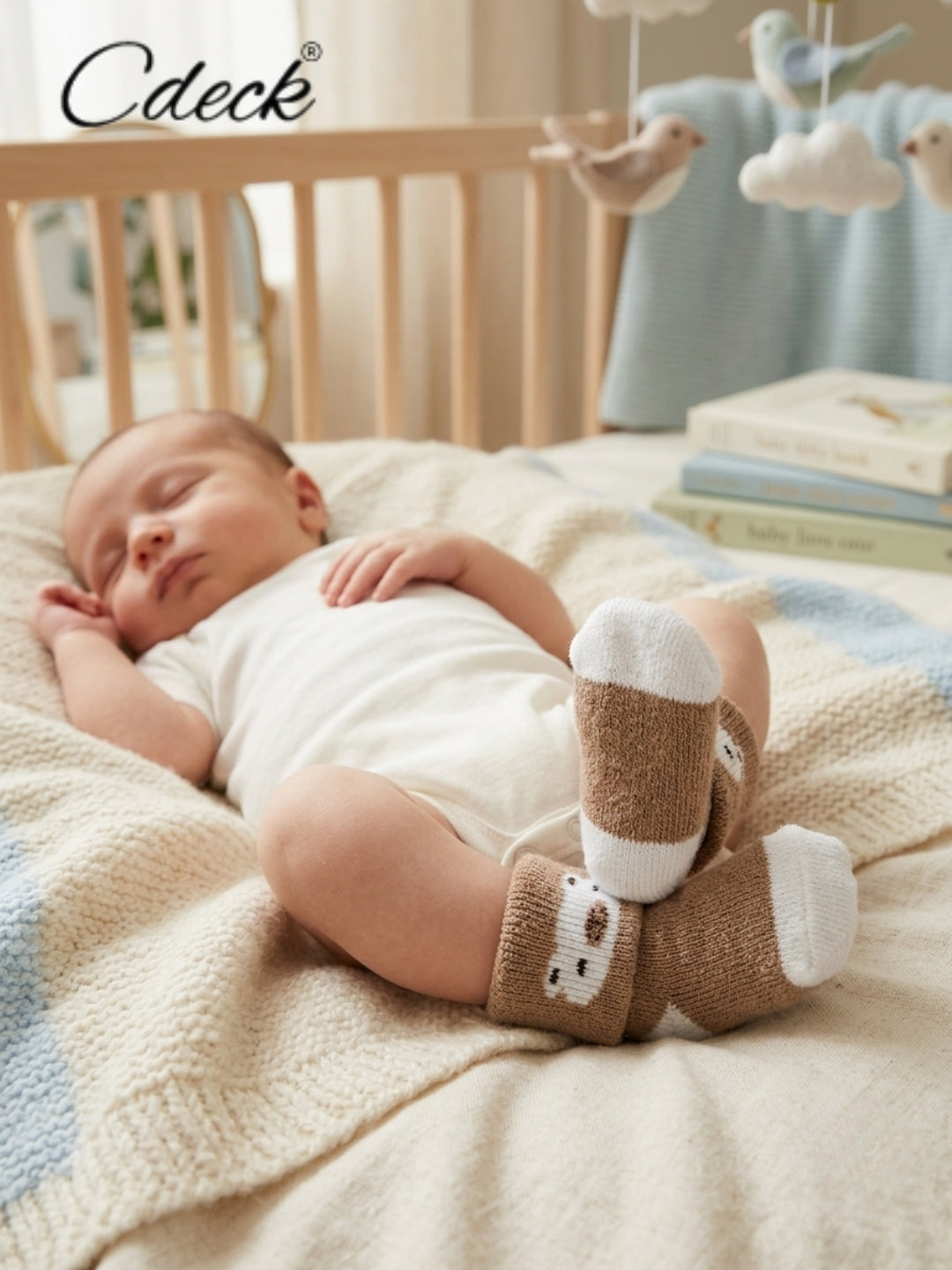 Cdeck Newborn Baby Towel Cotton Soft Stretch Socks | Soft, Comfortable & Absorbent | 0–12 Months