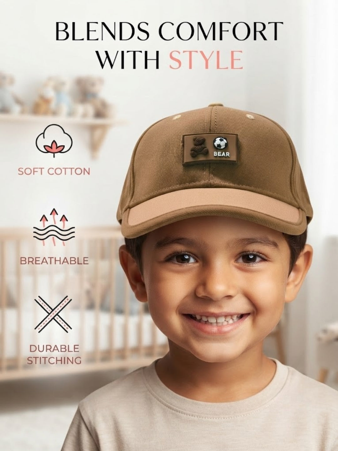 Cdeck Kids Cotton Cap for Boys & Girls
