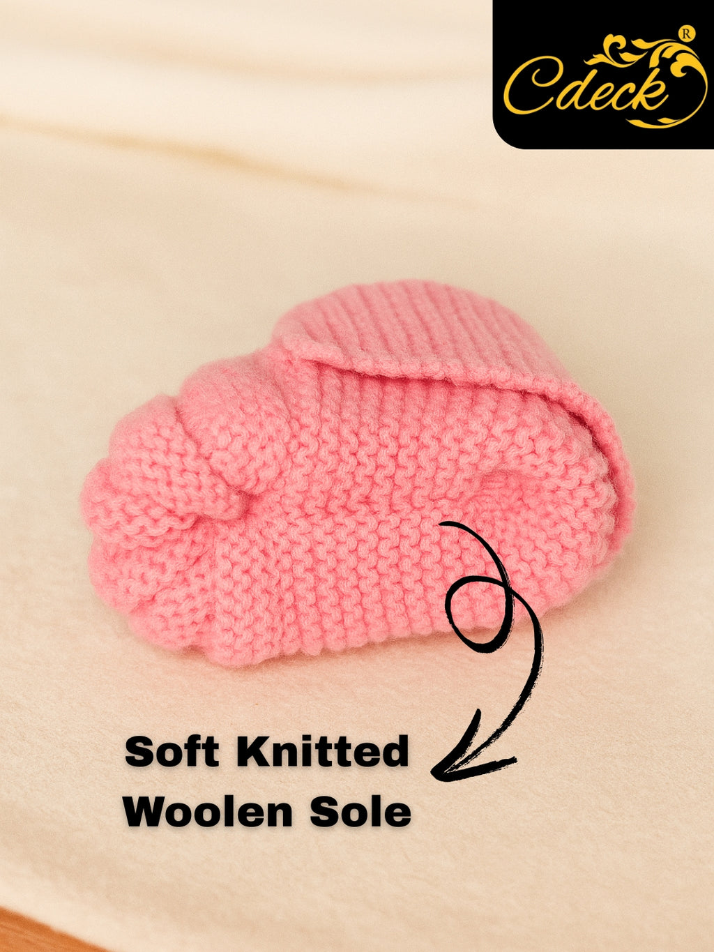Cdeck Hand Knitted Baby Woolen Booties for Newborn Babies