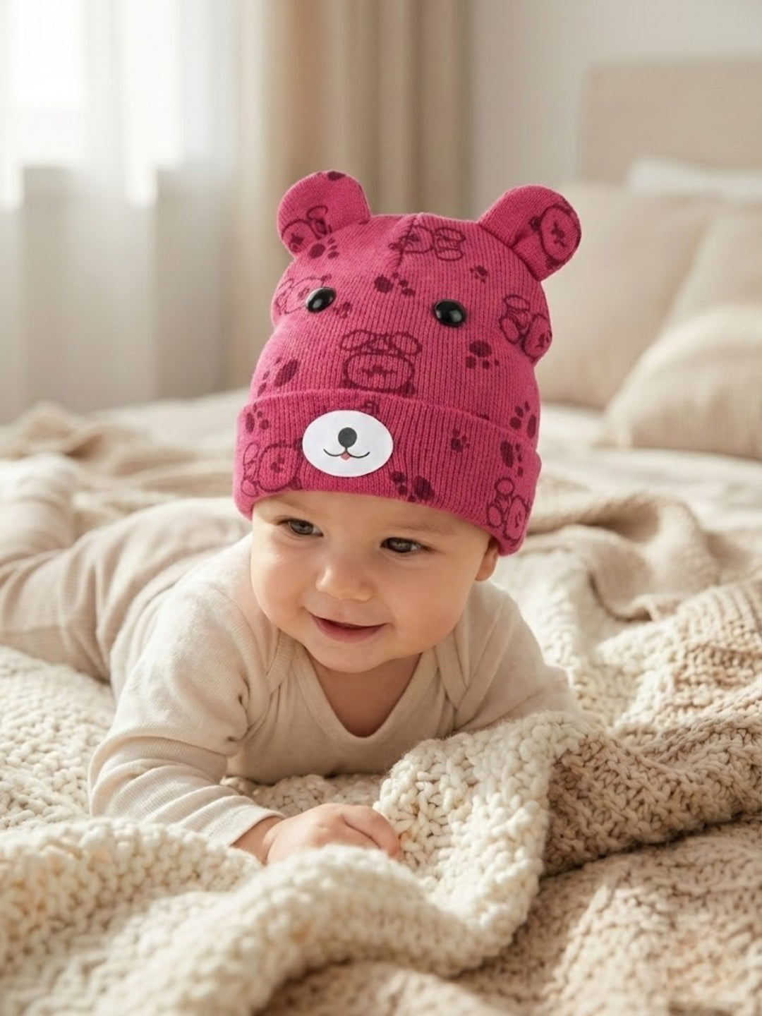 Cdeck Kids Woolen Cap for Boys & Girls | Soft, Warm & Comfortable Winter Wear | 6–18 Months