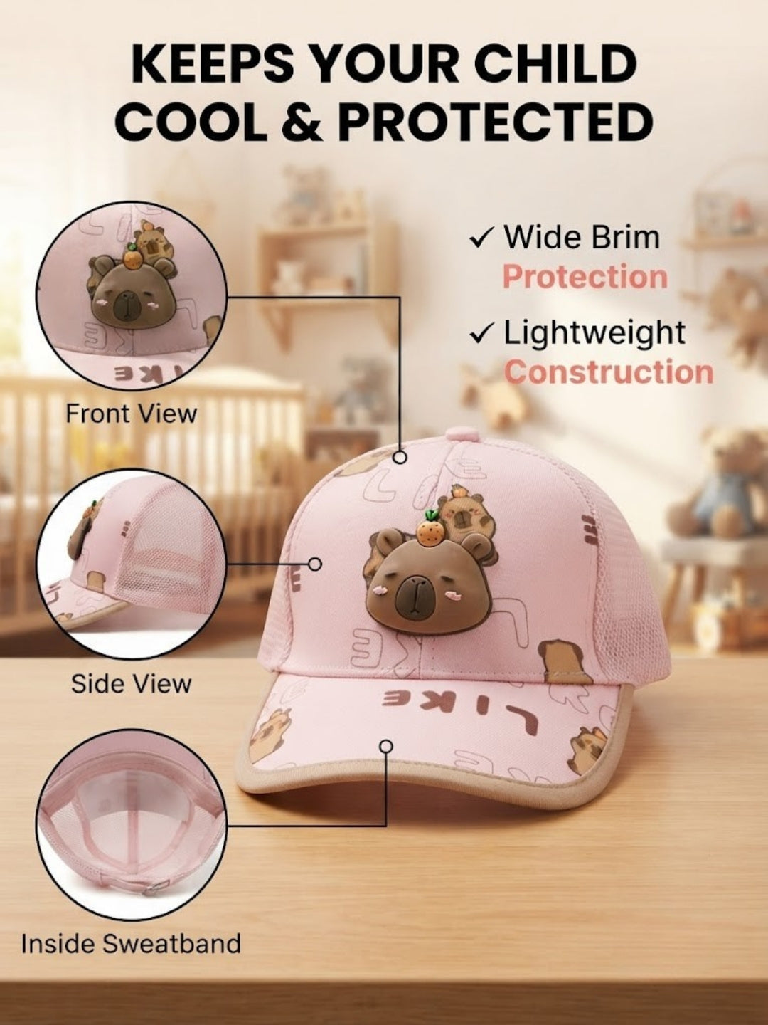 Cdeck Kids Cotton Cap for Boys & Girls
