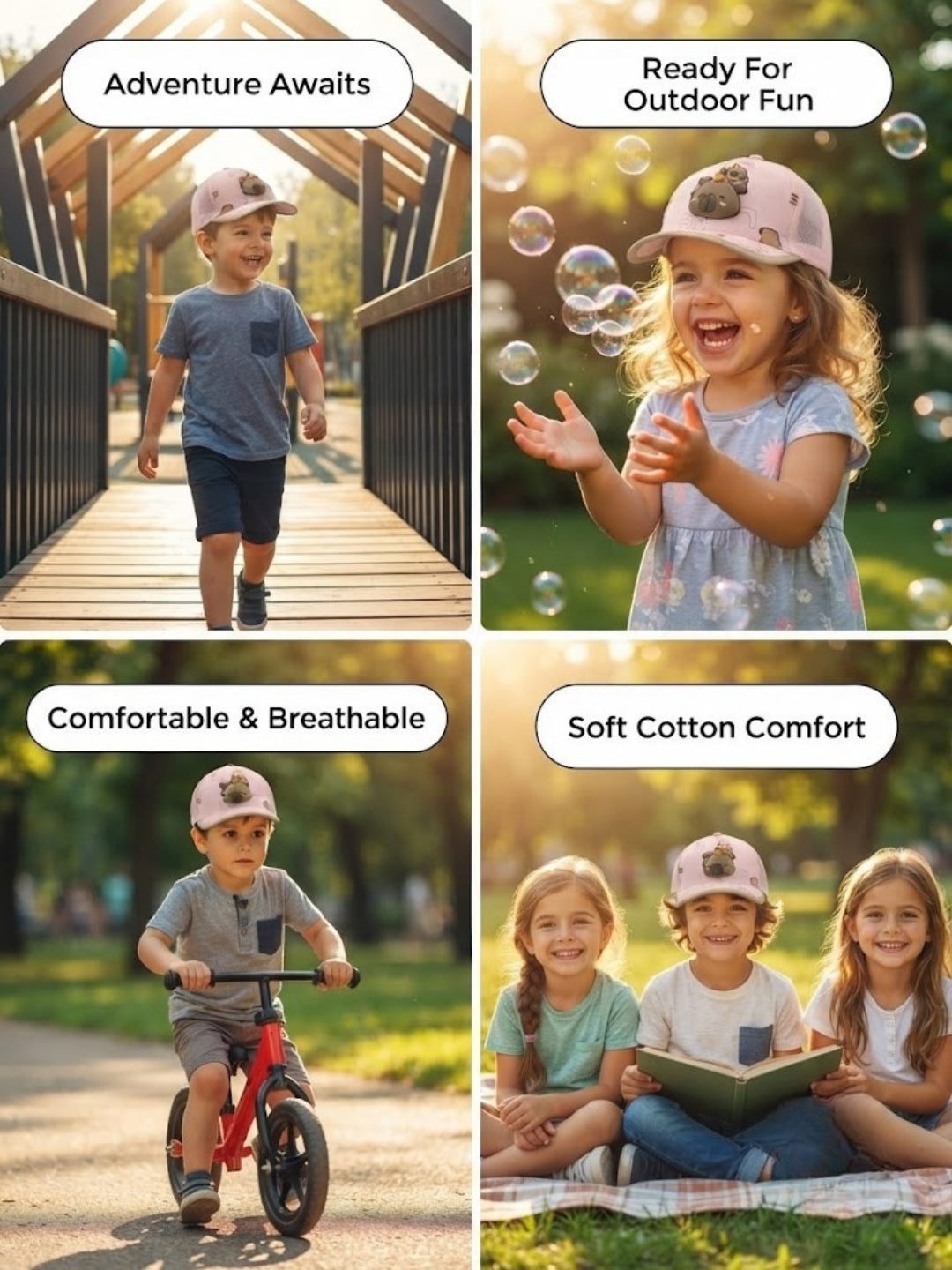 Cdeck Kids Cotton Cap for Boys & Girls