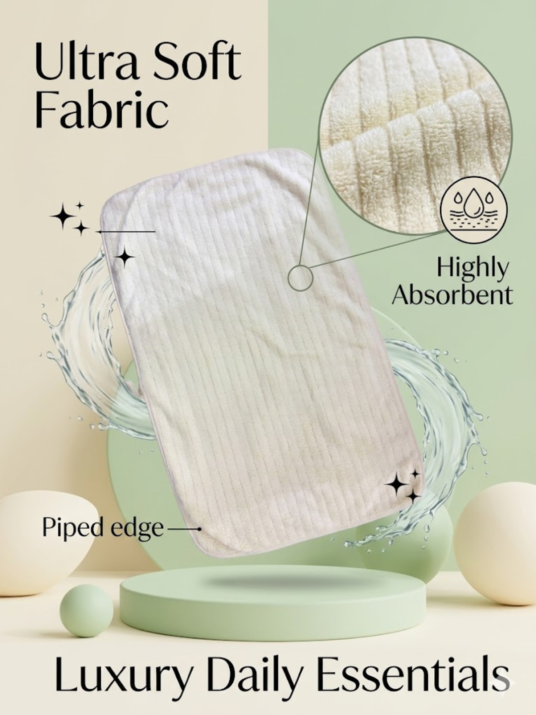 Cdeck Premium Cotton Hand Towel | Soft, Absorbent & Comfortable Everyday Use