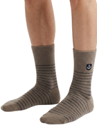 Cdeck Men’s Soft Wool Socks | Warm Brown Striped Cozy Socks