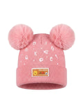 Cdeck Kids Woolen Winter Cap with Double Pom Pom Design