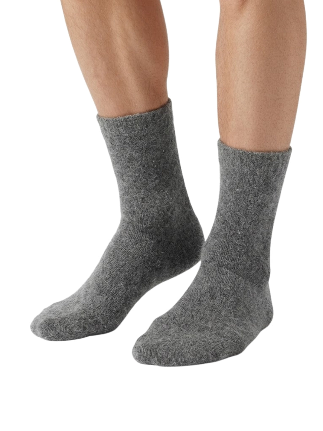 Cdeck Unisex Woolen Winter Socks | Soft Warm Wool Socks for Men & Women | Cozy Comfortable Winter Socks | Full Length | Dark Grey