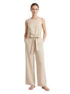 Cdeck Women's Linen Palazzo Pants | Comfortable, Lightweight & Stylish Everyday Wear