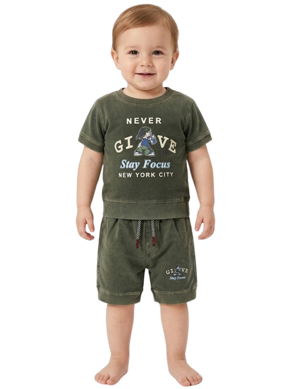 Cdeck Baby Cotton T-Shirt & Shorts Set | Half Sleeve, Soft & Comfortable Baby Wear