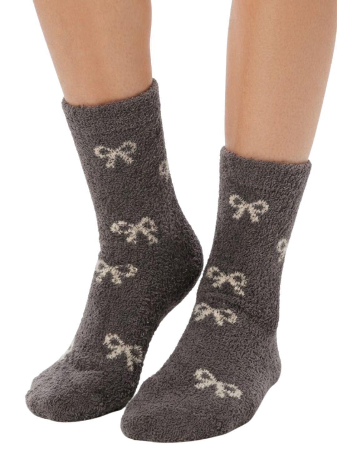 Cdeck Women’s Mid-Calf Rabbit Hair Wool Socks – Premium Soft Warm Fuzzy Winter Socks, Cozy Plush Socks with Cute Bow Pattern
