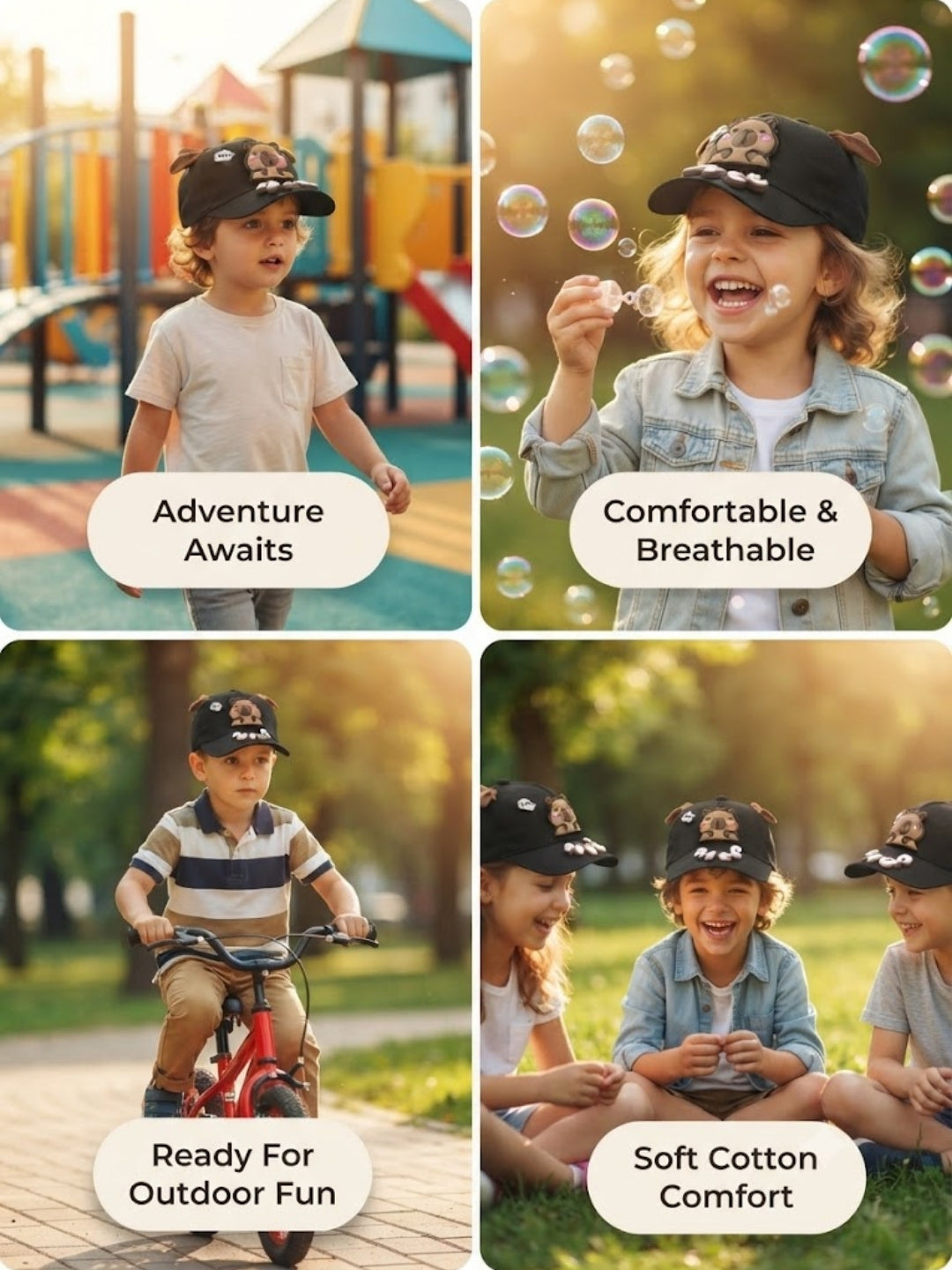 Cdeck Kids Cotton Cap for Boys & Girls