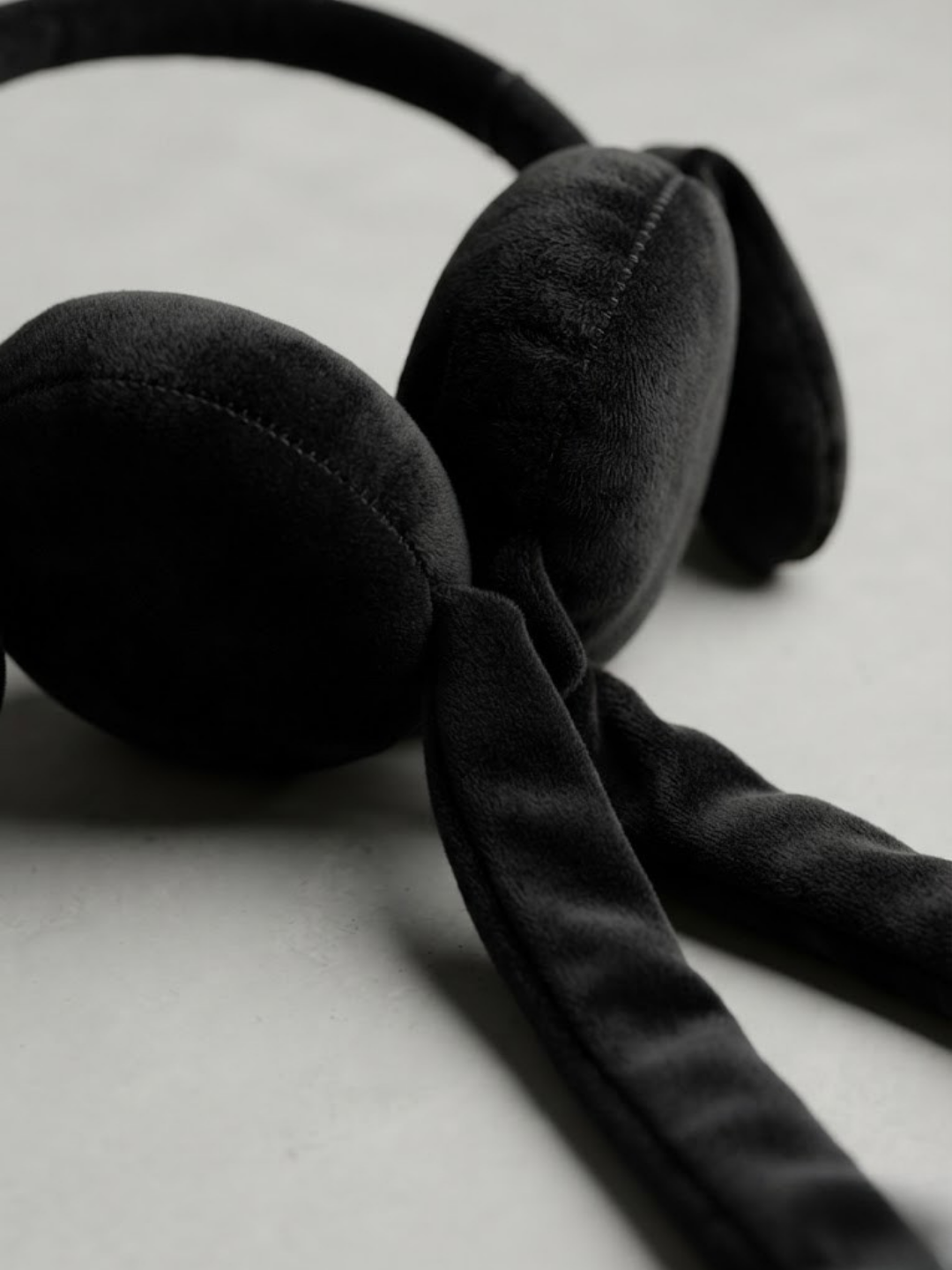 Cdeck Velvet Winter Earmuffs for Girls & Women, Soft Warm Ear Warmers with Long Tie Design, Free Size